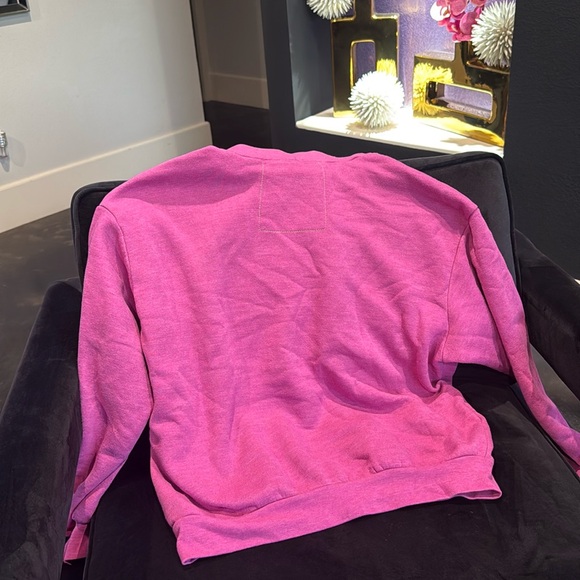 Aviator Nation Women's Pink Hoodie with wave Multicolor Stripes magenta - Picture 4 of 5